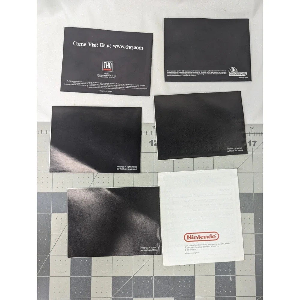 Nintendo‎ Gameboy Color Instruction Booklets Tomb Raider Driver Extras
